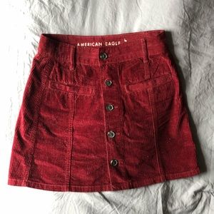 American Eagle Corduroy A Line Skirt